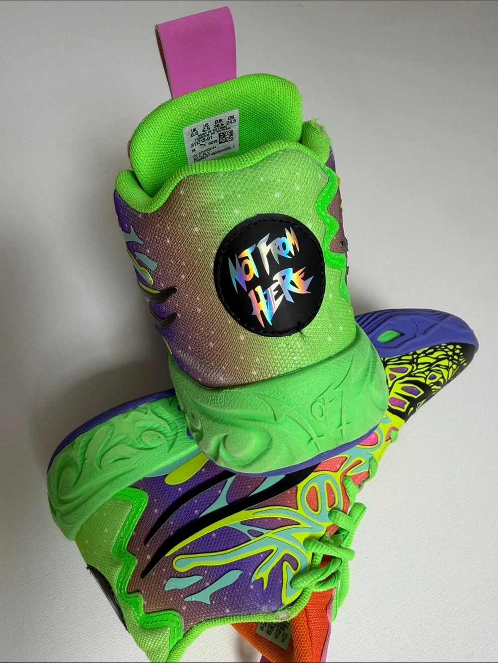Nike Kids Green Neon Multi-Color Graphic Sneakers